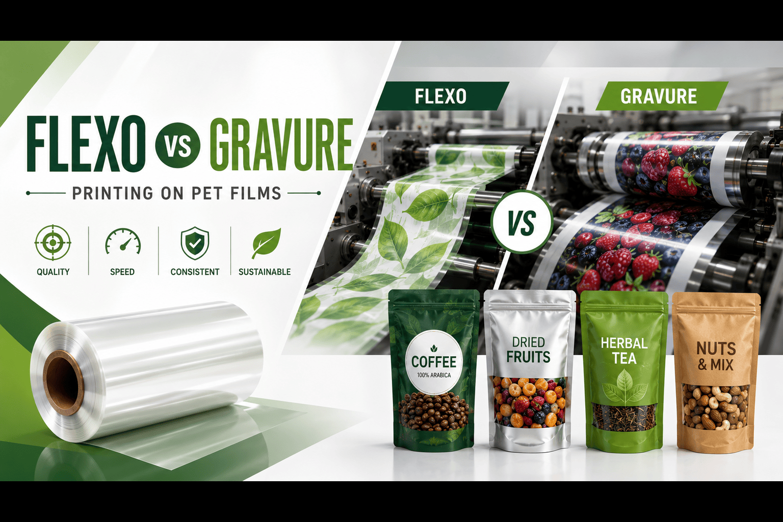 Flexo vs Gravure Printing on PET Films