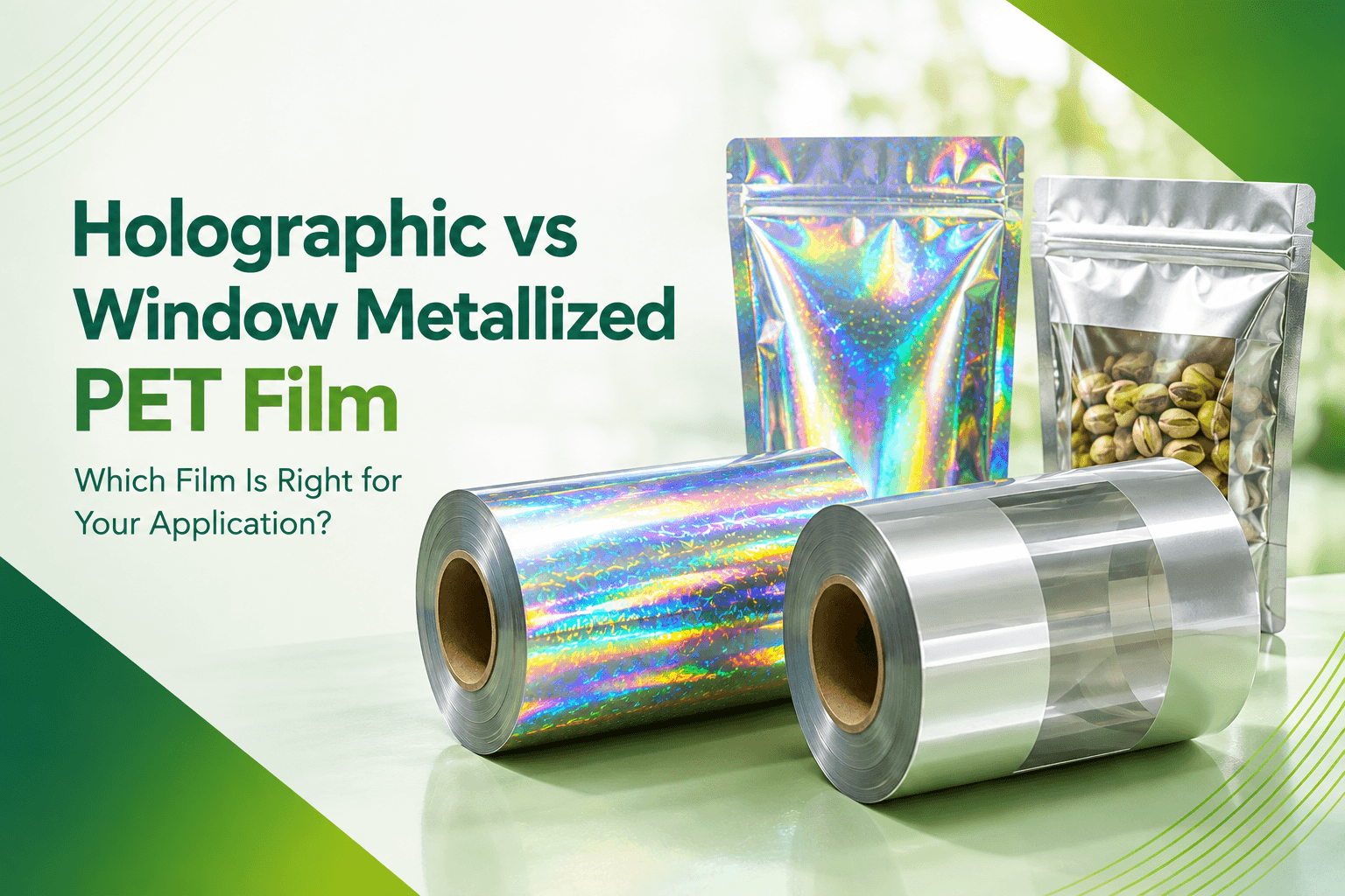 Holographic vs Window Metallized PET Film Guide